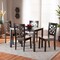 Baxton Studio Nicolette Modern and Contemporary Two-Tone Dark Brown and Walnut Brown Finished Wood 5-PC Dining Set 179-11389-8026-Zoro - alternate 4